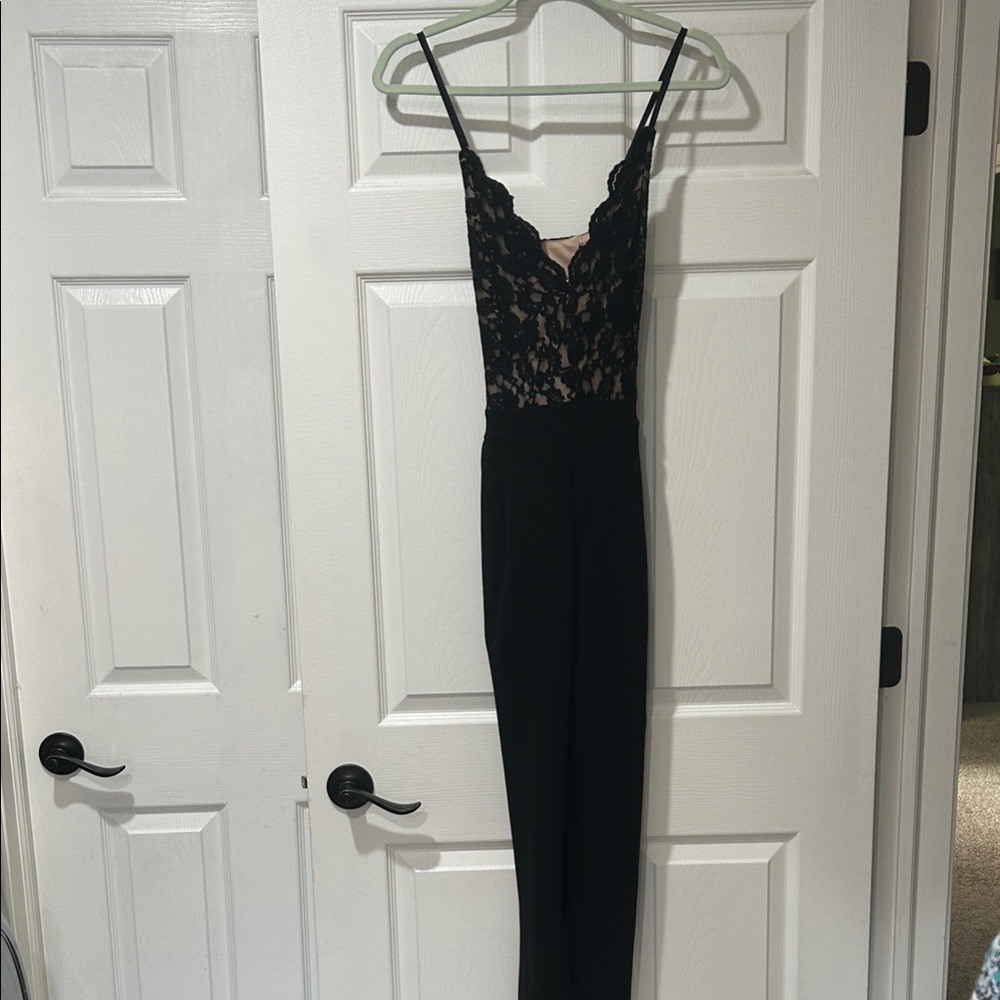 Express Black Lace Jumpsuit